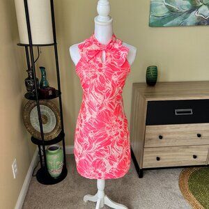 Britt Ryan Bow Evening Cocktail Pink and White Dress